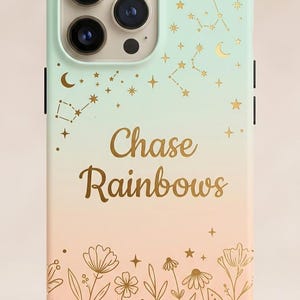 Chase Rainbows phone case | Floral stars moon magnetic impact-resistant case