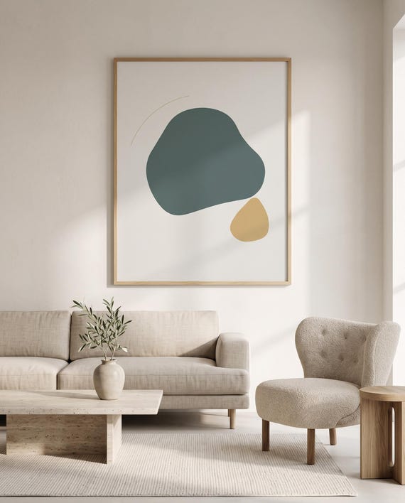 Abstract Wall Art Set, Sage Green Terracotta, Modern Boho Decor (Digital Download)