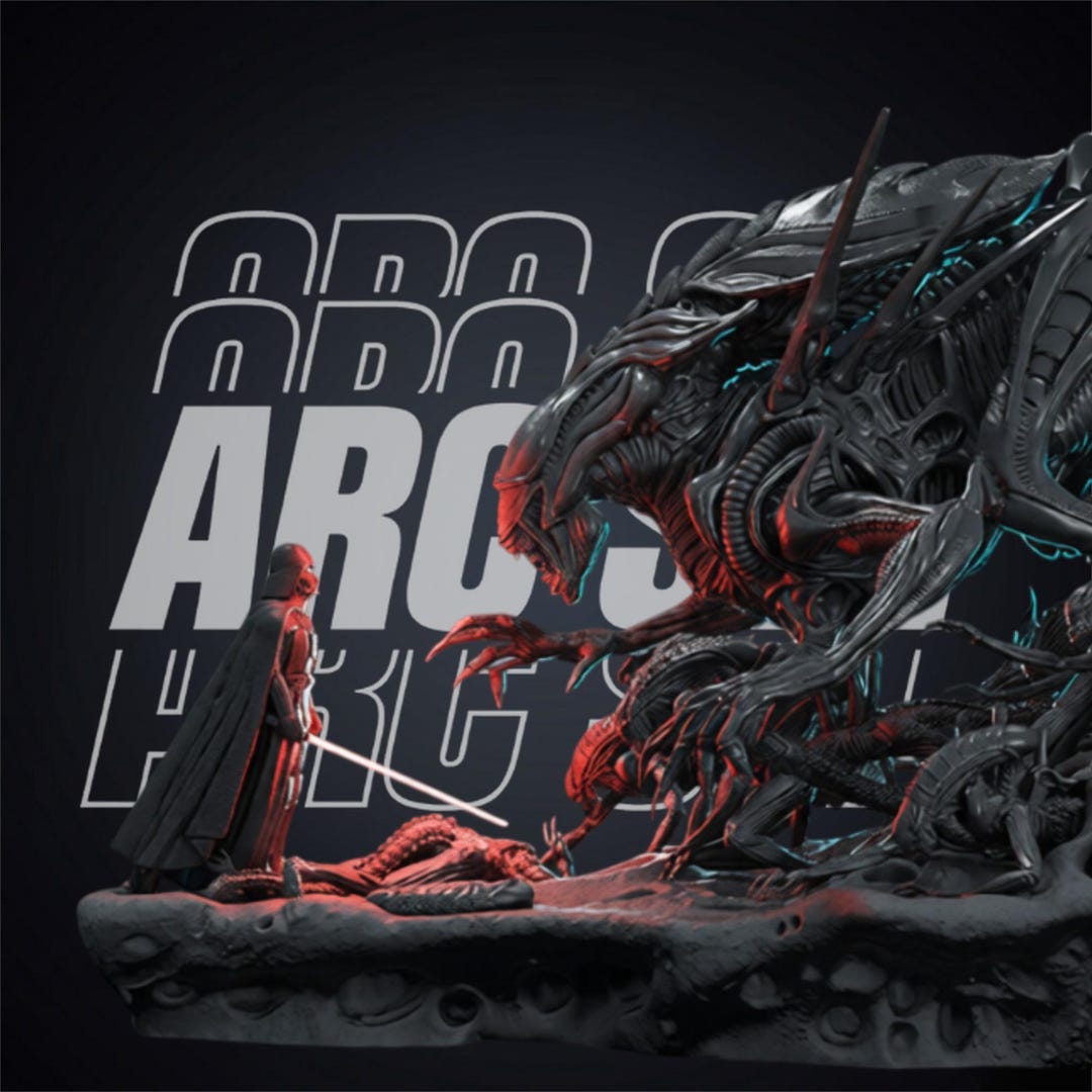 Alien Queen Vs Darth Vader - Stl Files for 3d Printing - Etsy