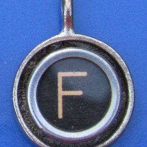 Typewriter Key Initial Necklaces, Letter A-K image 7