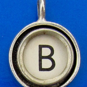 Typewriter Key Initial Necklaces, Letter A-K image 3
