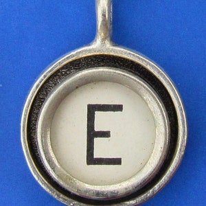Typewriter Key Initial Necklaces, Letter A-K image 6