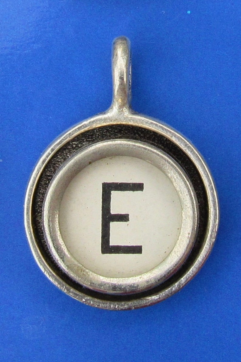 Typewriter Key Initial Necklaces, Letter A-K image 6