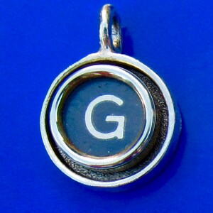 Typewriter Key Initial Necklaces, Letter A-K image 8