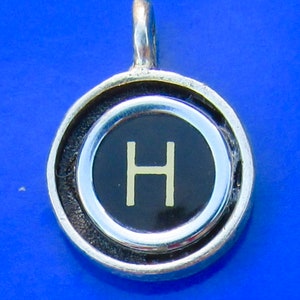 Typewriter Key Initial Necklaces, Letter A-K image 9