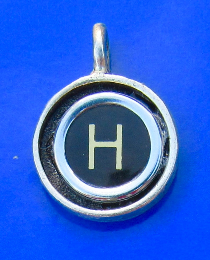 Typewriter Key Initial Necklaces, Letter A-K image 9