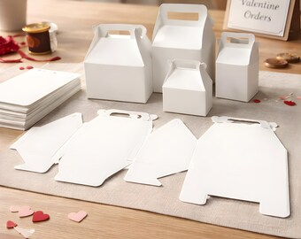 大量注文対応のカスタムゲーブルボックス｜パーソナライズされたパーティーギフトボックス｜誕生日、結婚式、ベビーシャワーのギフト包装