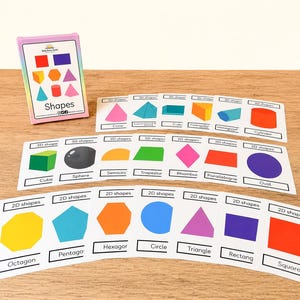 20 Reusable Shape Flashcards – 2D and 3D Geometry Learning Tool
