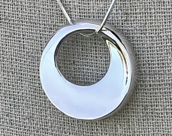 Infinity Ring sterling silver cremation keepsake pendant