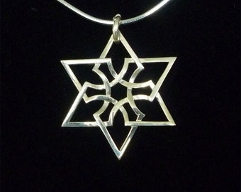 The Kabbalah Mandala sterling silver Star of David pendant