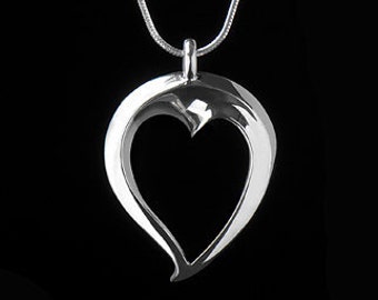 The Heart of Infinite Love sterling silver infinity ring pendant