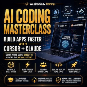 AI Coding Course | Cursor IDE Training | Claude Code Course | Build Apps With AI | Agentic Coding Masterclass | Digital Download