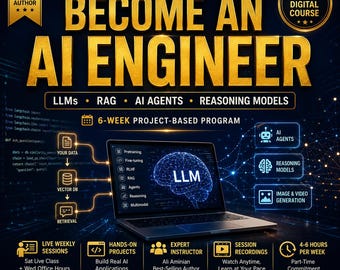 AIエンジニアリングコース – LLM、RAG、AIエージェント、画像生成｜プロジェクトベースのブートキャンプ＋キャップストーン（デジタルダウンロード）