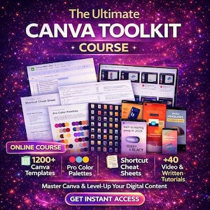 The Canva Wizard – Canva Mastery Bible | Ultimate Canva Course, 1200+ Templates, Video Tutorials, Design Resources for Creators & Sellers image 1