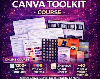 The Canva Wizard – Canva Mastery Bible | Ultimate Canva Course, 1200+ Templates, Video Tutorials, Design Resources for Creators & Sellers