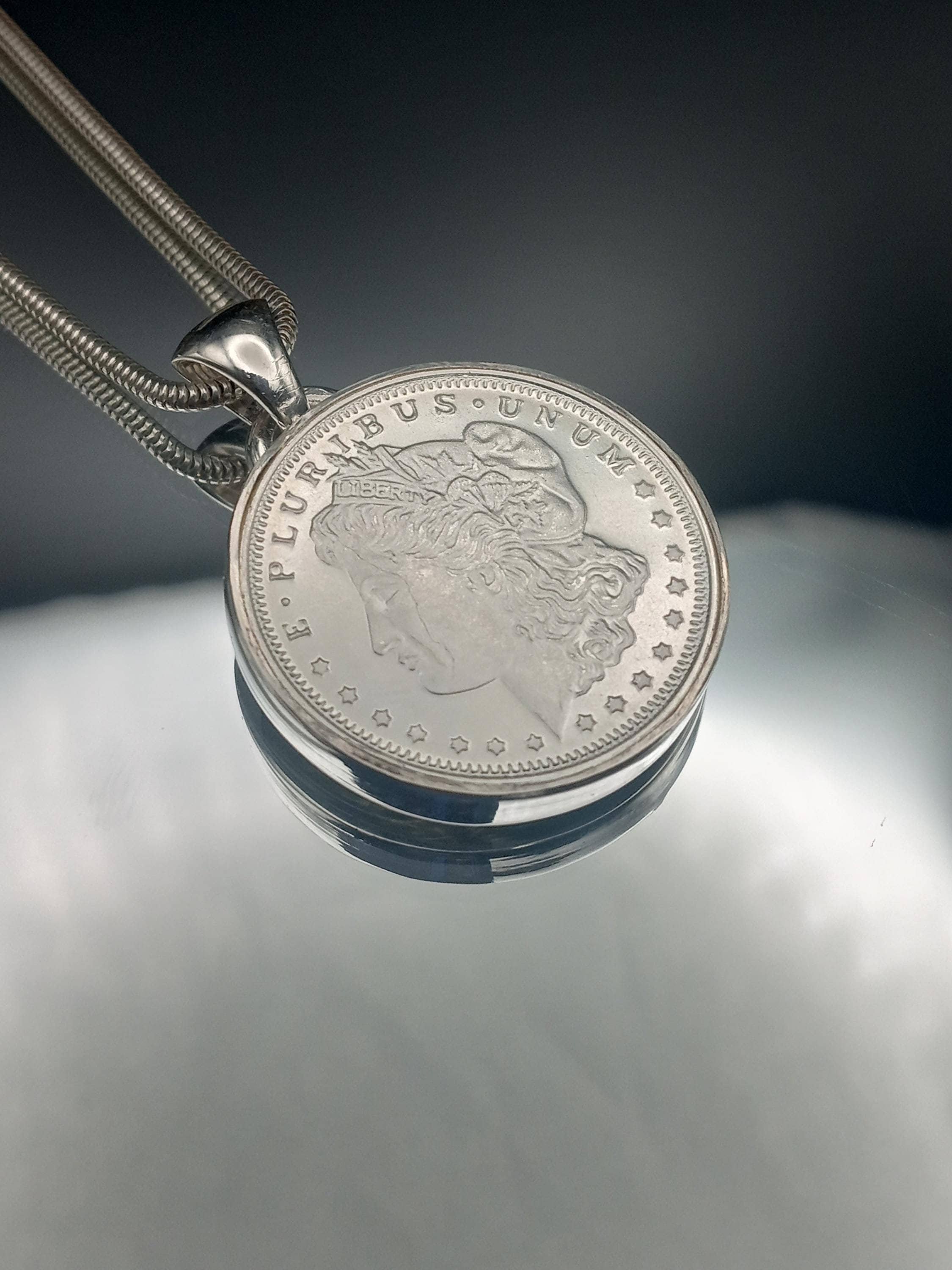 Morgan Silver Dollar Dollar Coin Necklace 1921 Morgan Silver