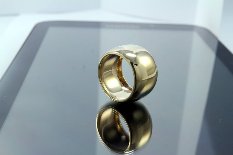 11mm Wide Brass Ring Statement Brass Ring Brass Wedding Ring Etsy