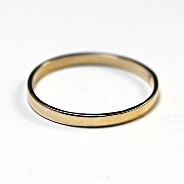 Women's Thin Brass Band--Ultra Thin Band--2mm wide Flat Edge Brass  Band--Modern Wedding Ring  Brass ring brass stacking brass ring