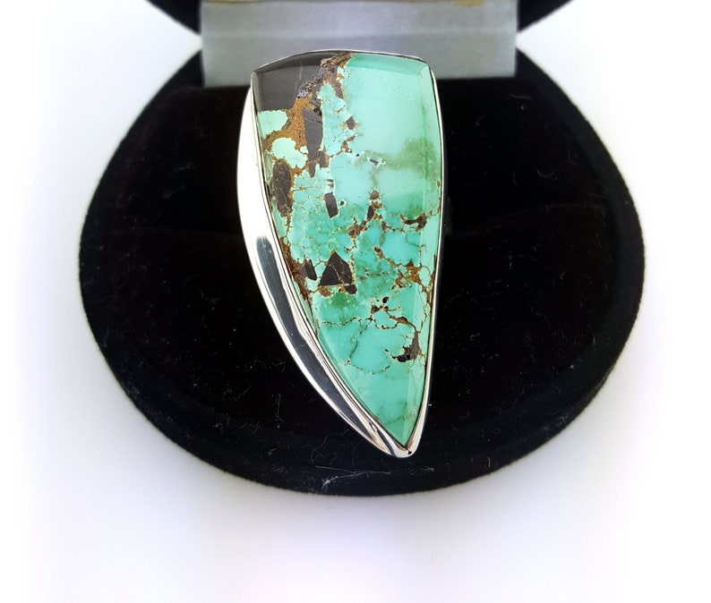 Natural Turquoise Ring Boho Turquoise Ring Large Turquoise Ring Turquoise Statement Ring