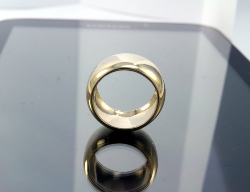 11mm Wide Brass Ring Statement Brass Ring Brass Wedding Ring Etsy