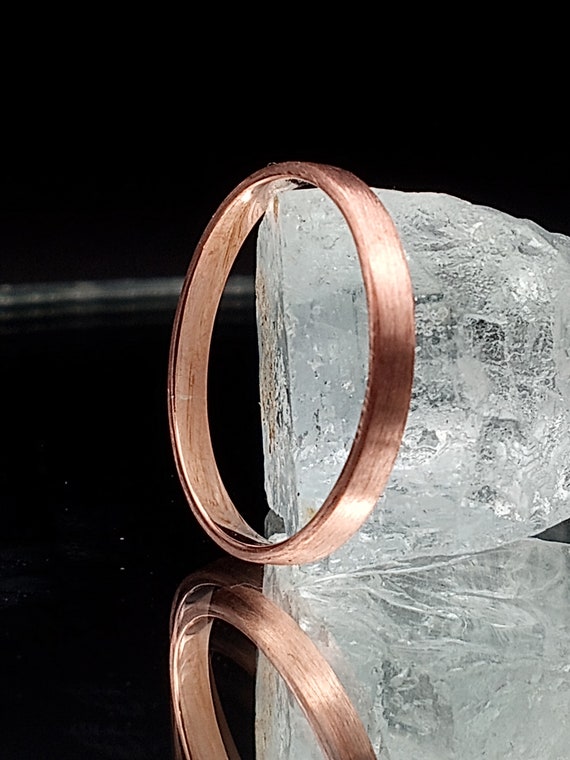 Flat Edge Copper Band Ring 1.5mm Width - Made in The USA Flat Edge Copper Band Ring 1.5mm Width - Made in The USA