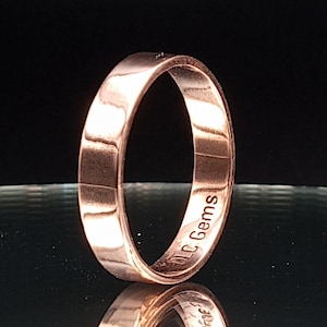 4mm wide Copper Ring Band Pure Copper Flat Spacer Stacker Wedding Engagement Copper Gift Anniversary For Him For Her Minimalist Rustic