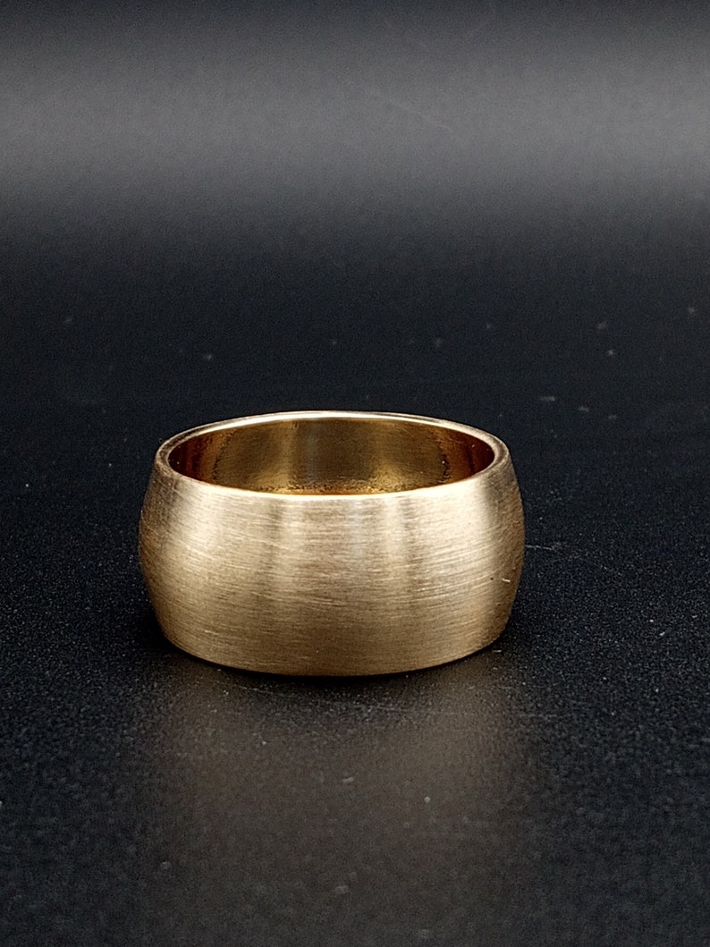 11mm wide brass ring statement brass ring brass wedding ring brass fashion ring dome ring milena ring catbird ring wide band wide ring brass image 1