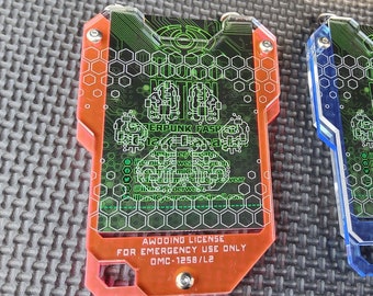 Cyberpunk Circuit Awooing license keycard style card ID holder