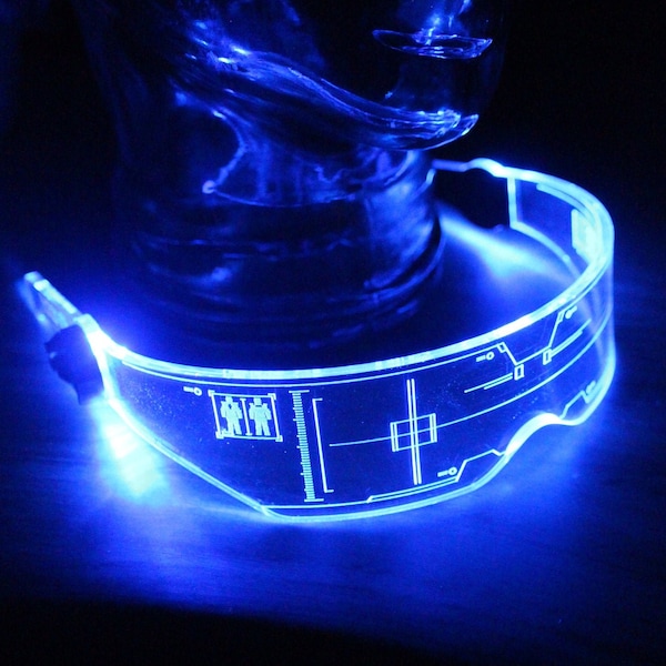 The original Illuminated Cyberpunk Cyber goth visor CITADEL **CLEAR** choose your LED colour