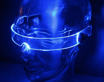 The original Illuminated Cyberpunk Cyber goth visor STEALTH Clear **choose your led colour***