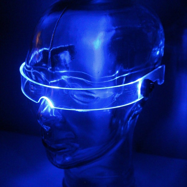 The original Illuminated Cyberpunk Cyber goth visor STEALTH Clear **choose your led colour***