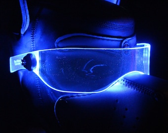 Pup hood Visor Clear **choose your LED colour** The original Illuminated Cyberpunk Cyber goth visor puphood