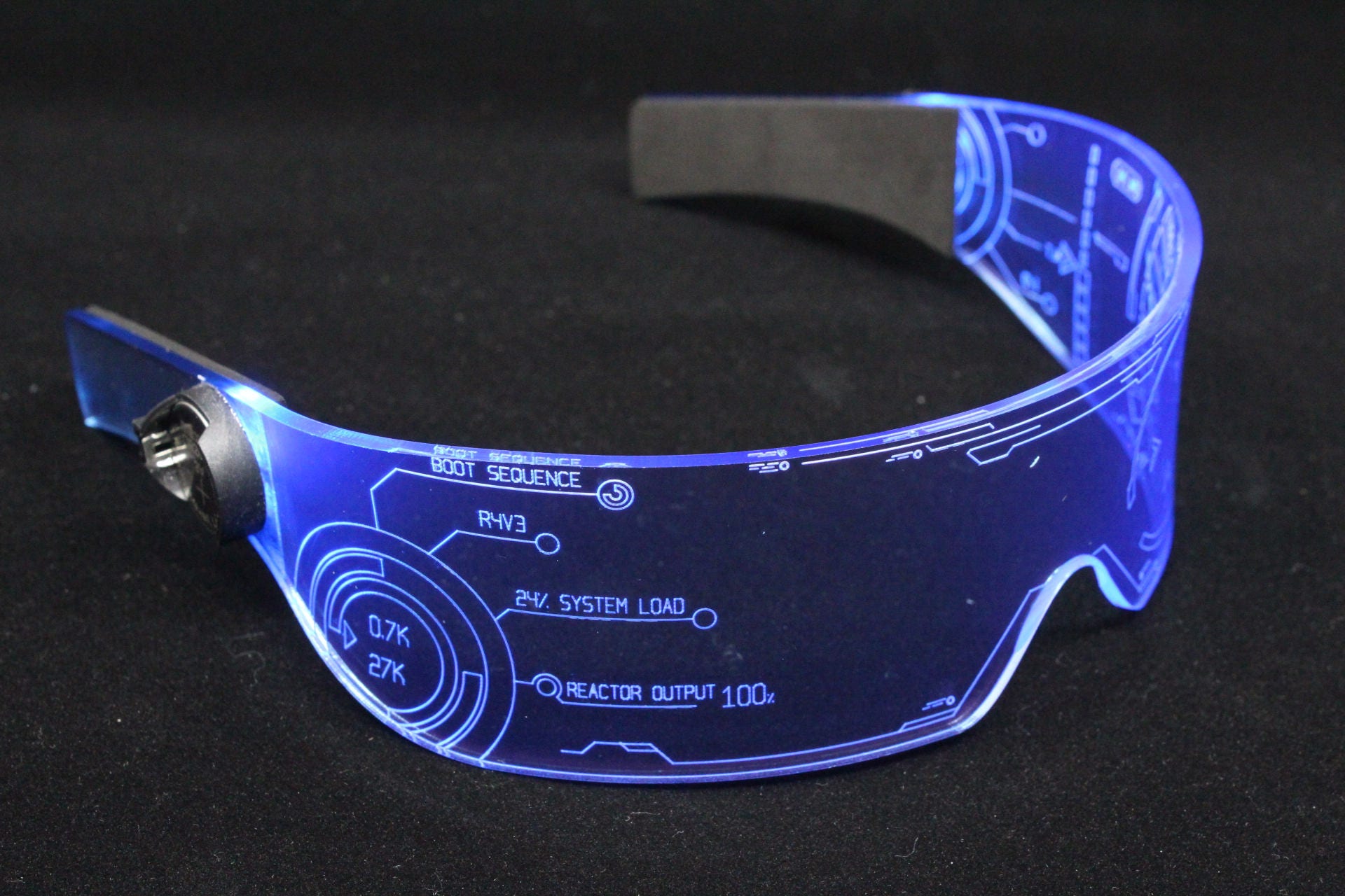 [ NERDY ]★CITY BEAM The Original Illuminated Cyberpunk Cyber Goth Visor Iron Man