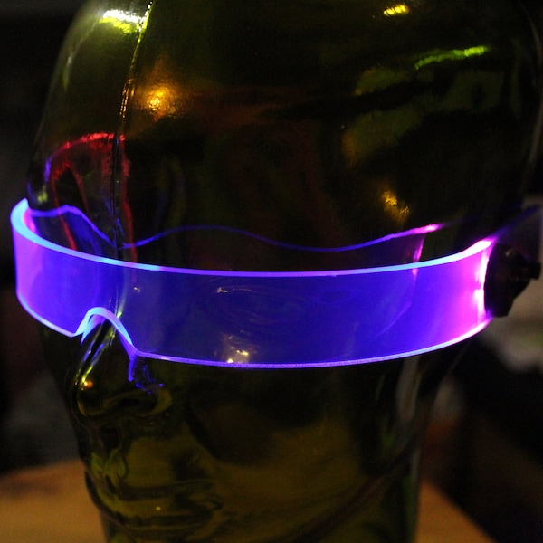 STEALTH vaporwave Neon Blue/pink The original Illuminated Cyberpunk Cyber goth visor