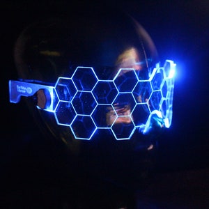 Hive Shield Clear **choose your led colour**The original Illuminated Cyberpunk Cyber goth visor