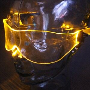 Cyber Hero Visor Clear **choose your LED colour** The original Illuminated Cyberpunk Cyber goth visor