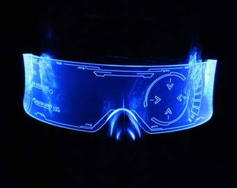 The Original Illuminated Cyberpunk Cyber Goth Visor Iron Man