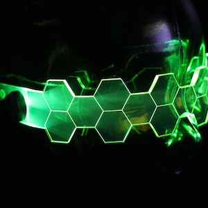 Hive Shield Slim Neon Green The original Illuminated Cyberpunk Cyber goth visor