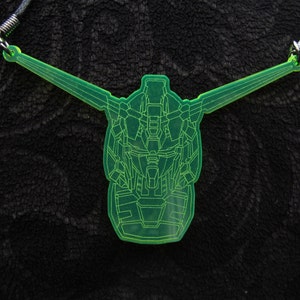 Unicorn Gundam RX-0 necklace laser cut/engraved