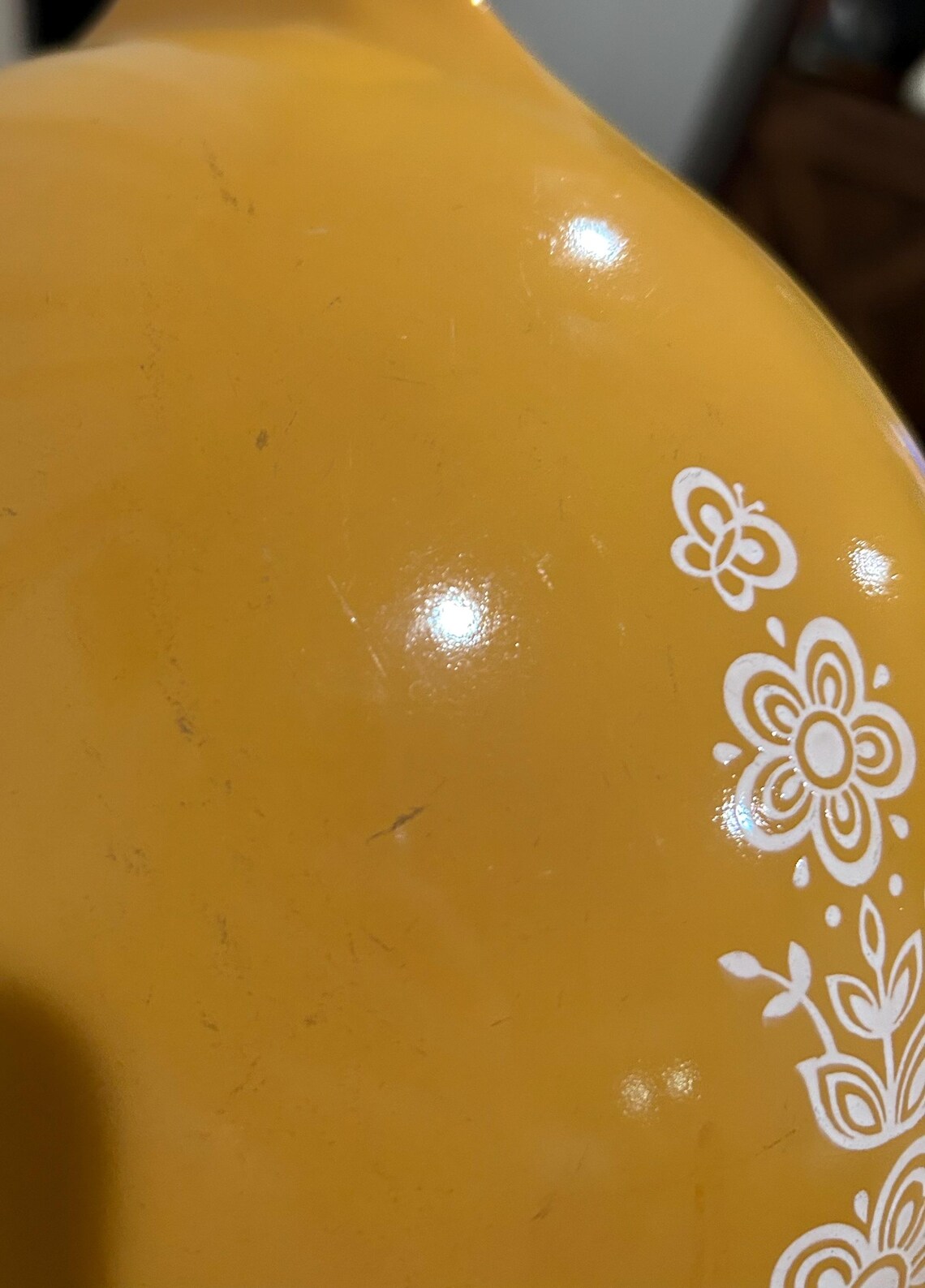 Vintage Pyrex 'butterfly Gold' Pattern Cinderella Mixing Bowl, Large 4 ...