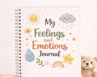 Diario de sentimientos para niños (imprimible) / Hoja de trabajo sobre emociones para niños / Actividades de regulación emocional / Páginas para calmarse / Edades de 4 a 8 años