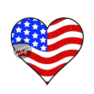 American Flag Heart Car Decal Sticker: Cute Patriotic USA Bumper Sticker Laptop Decal America Stars Stripes Red White Blue