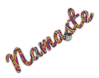 May include: A colorful, patterned sticker with the word "Namaste" written in a stylized font. The sticker is perfect for adding a touch of spirituality and peace to any surface.