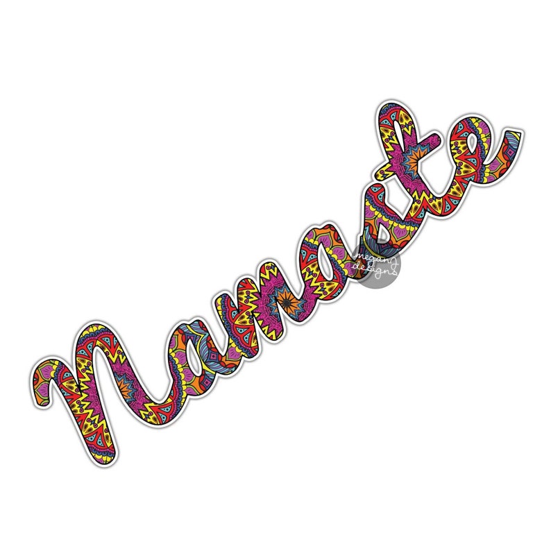 Namaste Yoga Sticker Colorful Car Decal Vinyl Bumper Sticker Etsy