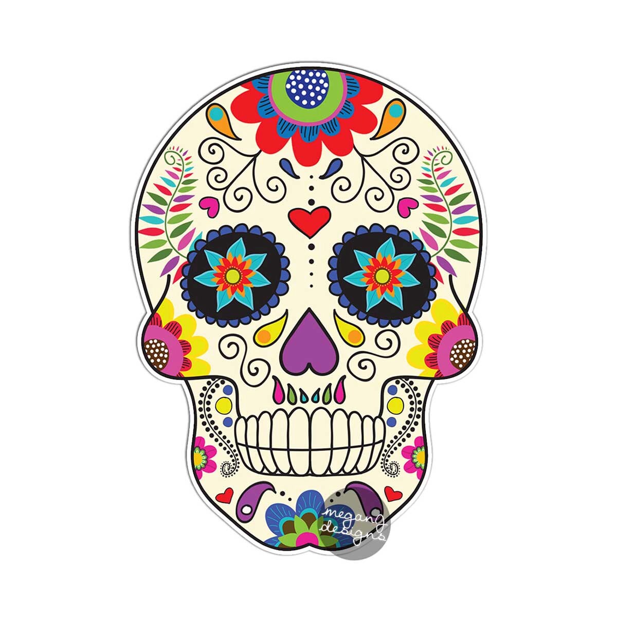 Sugar Skull Decals Car