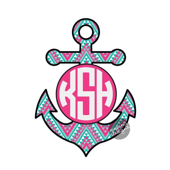 Nautical initial stickers