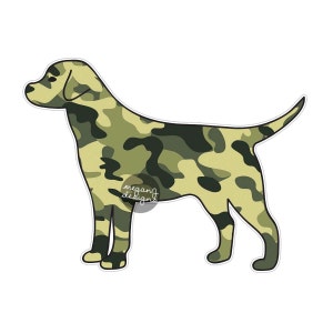 Camo Dog Sticker Car Decal Laptop Decal Bumper Sticker Camo Boy Lab Camouflage