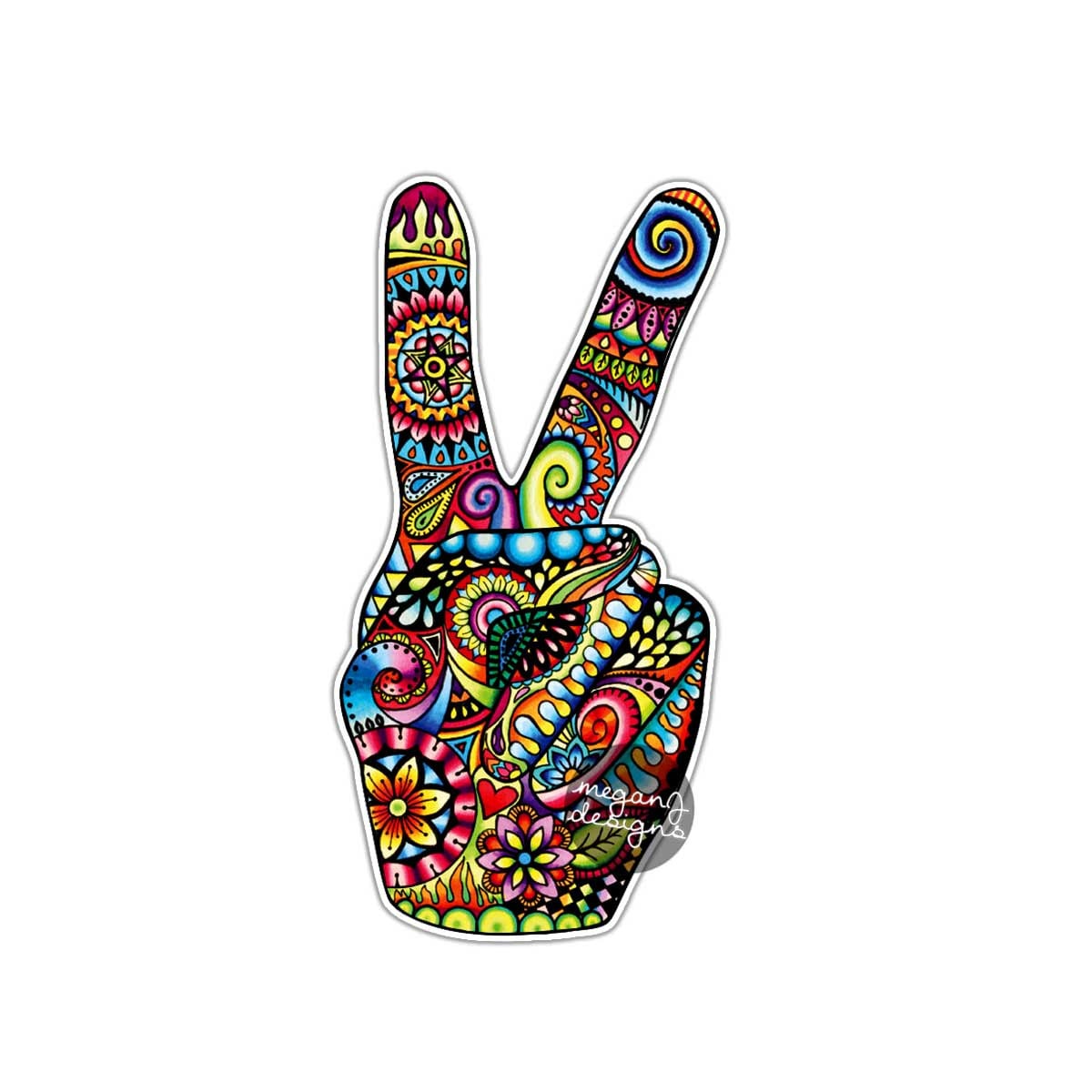 hippie peace hand