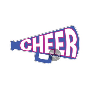 Cheer Megaphone Sticker Colorful Cheerleader Car Decal Laptop Decal Bullhorn Wall Art Sticker Cute Cheer Decal Cheerleading Sports Girly