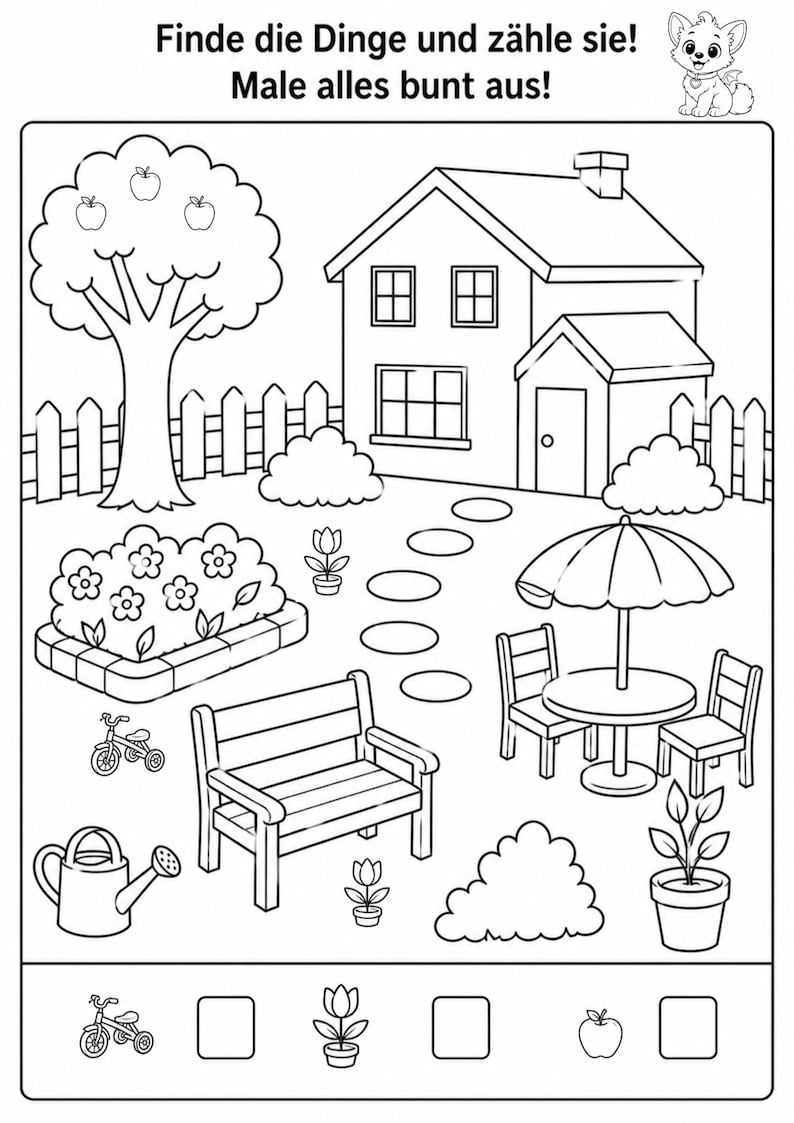 Suchbilder Kinder Ab 4 Medium, 20 Arbeitsblätter PDF, Konzentration